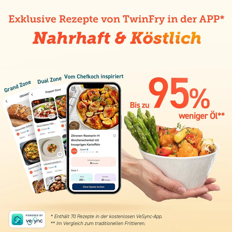 COSORI Dual Blaze Twinfry™ 10-Litre Heißluftfritteuse