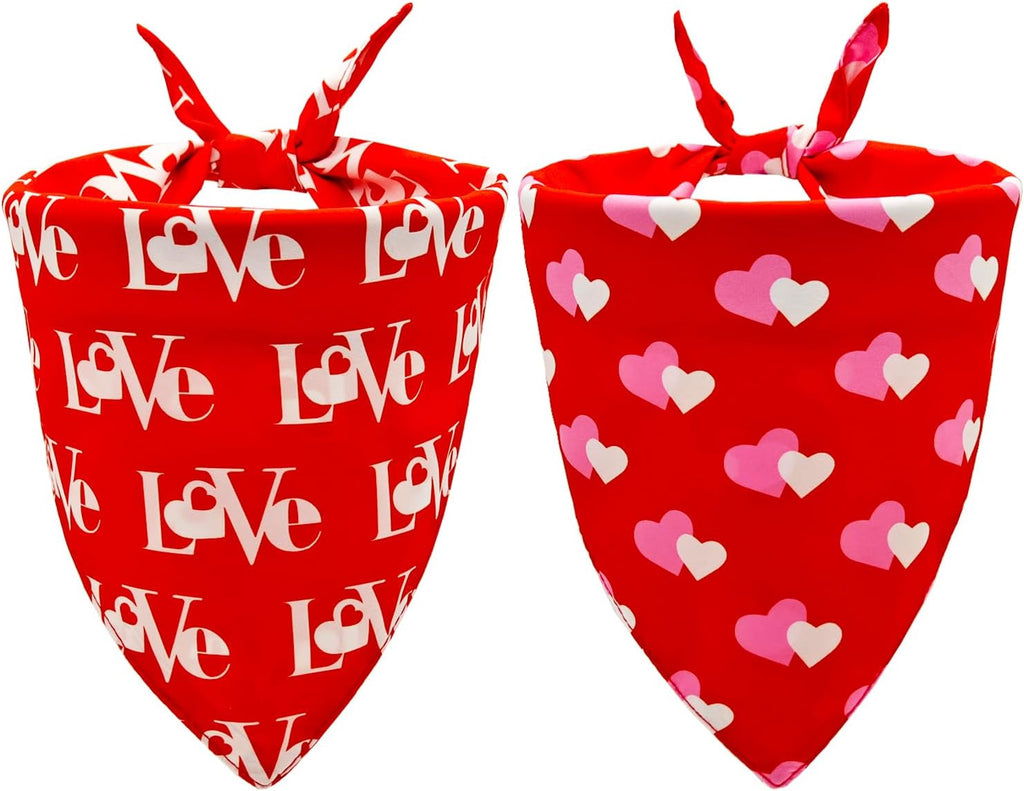 2PCS Christmas Dog Bandanas – Reversible Plaid with Tassels, Holiday Triangle Scarf for Boys & Girls, Classic Red-Green Winter Pet Outfit for Medium to Large Dogs