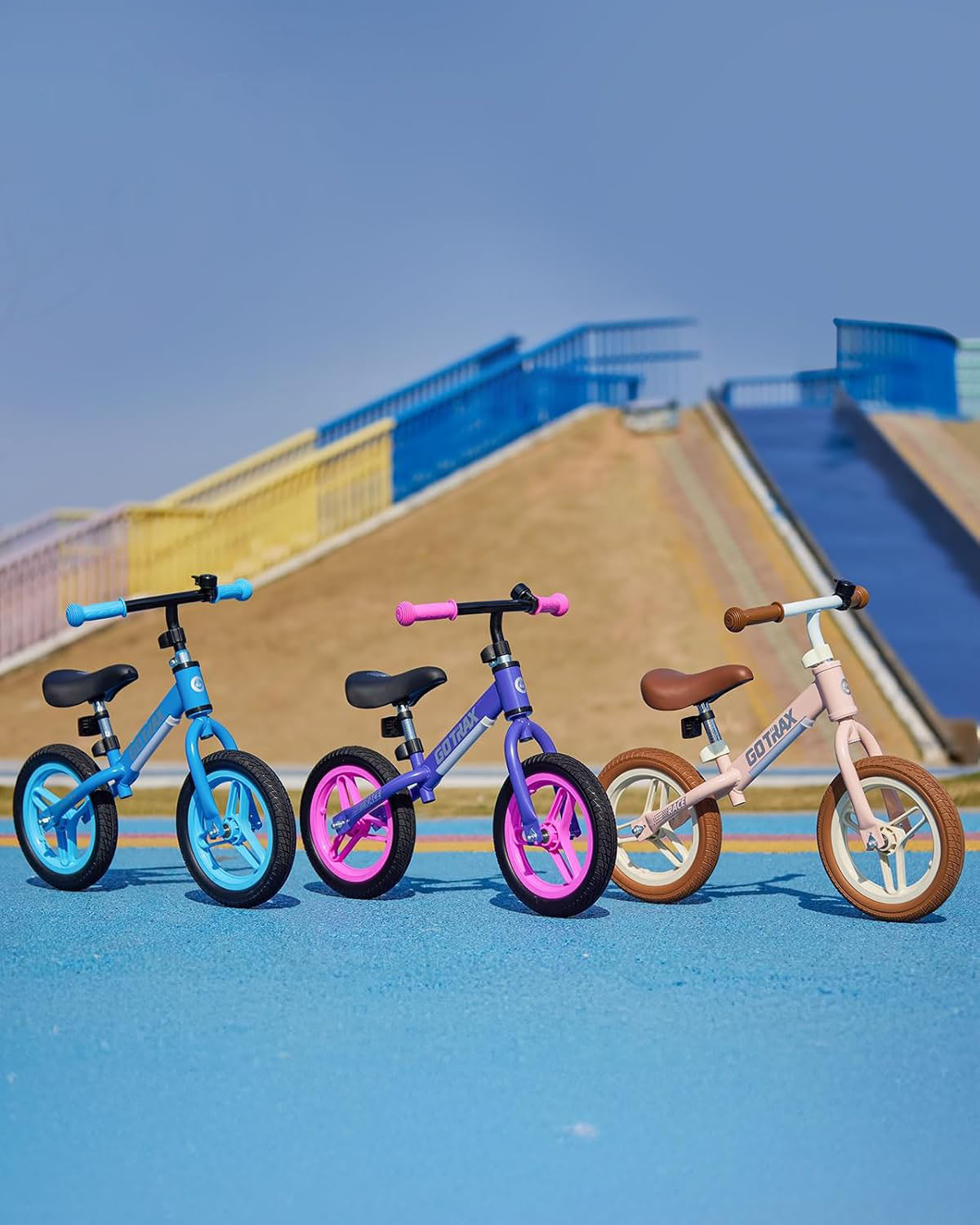 Balance Bike for Kids Ages 2–5, 12" Toddler Bike with LED Light & Bell, Adjustable Seat & Handlebar, Lightweight No-Pedal Design with Flat-Free Tires, Easy Assembly, Great Gift for Boys and Girls