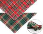2PCS Christmas Dog Bandanas – Reversible Plaid with Tassels, Holiday Triangle Scarf for Boys & Girls, Classic Red-Green Winter Pet Outfit for Medium to Large Dogs