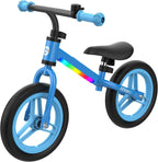 Balance Bike for Kids Ages 2–5, 12" Toddler Bike with LED Light & Bell, Adjustable Seat & Handlebar, Lightweight No-Pedal Design with Flat-Free Tires, Easy Assembly, Great Gift for Boys and Girls