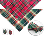 2PCS Christmas Dog Bandanas – Reversible Plaid with Tassels, Holiday Triangle Scarf for Boys & Girls, Classic Red-Green Winter Pet Outfit for Medium to Large Dogs