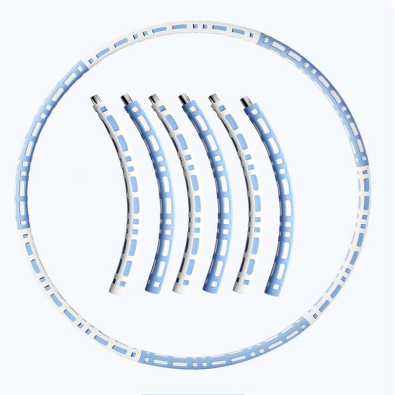 Portable Weighted Fitness Hoop – Adjustable Foam Padded Exercise Ring for Home & Gym Workouts