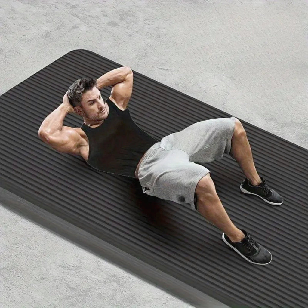 Enhanced Grip & Stability – Thick Widened Yoga Mat for Home Workouts, Pilates, Stretching & Core Training